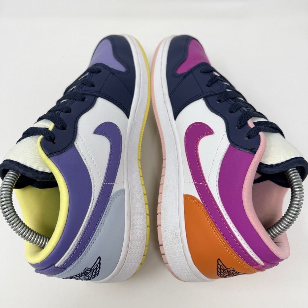Air Jordan 1 Low SE Mismatched Purple Magenta Youth 6.5Y Women's 8 DJ4342-400 - Picture 6 of 10